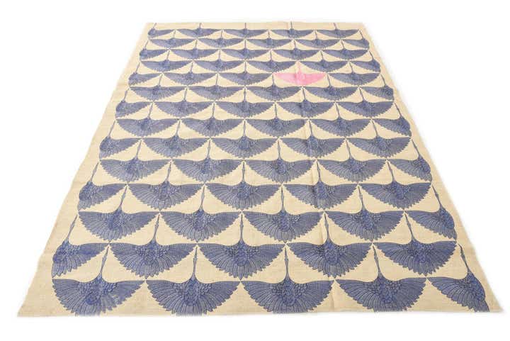 5' 7 x 7' 9 Hand Woven Kilim Modern Wool Rug