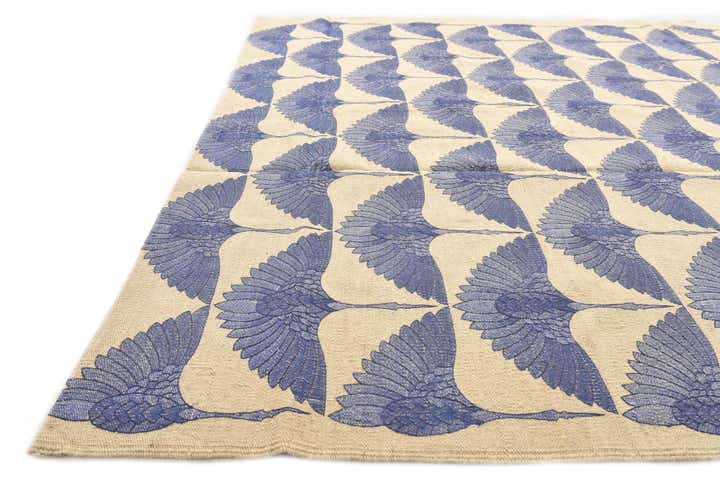 5' 7 x 7' 9 Hand Woven Kilim Modern Wool Rug