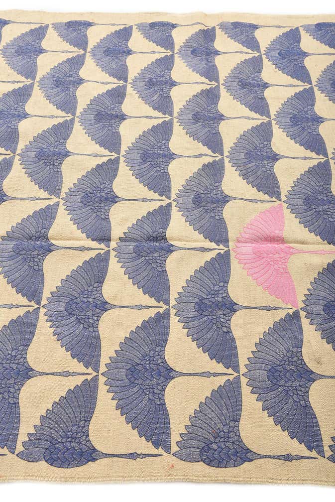 5' 7 x 7' 9 Hand Woven Kilim Modern Wool Rug