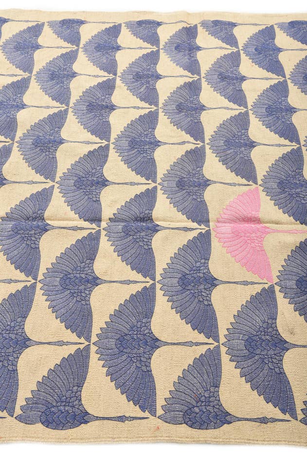 Detail image of 5' 7 x 7' 9 Hand Woven Kilim Modern Wool Rug