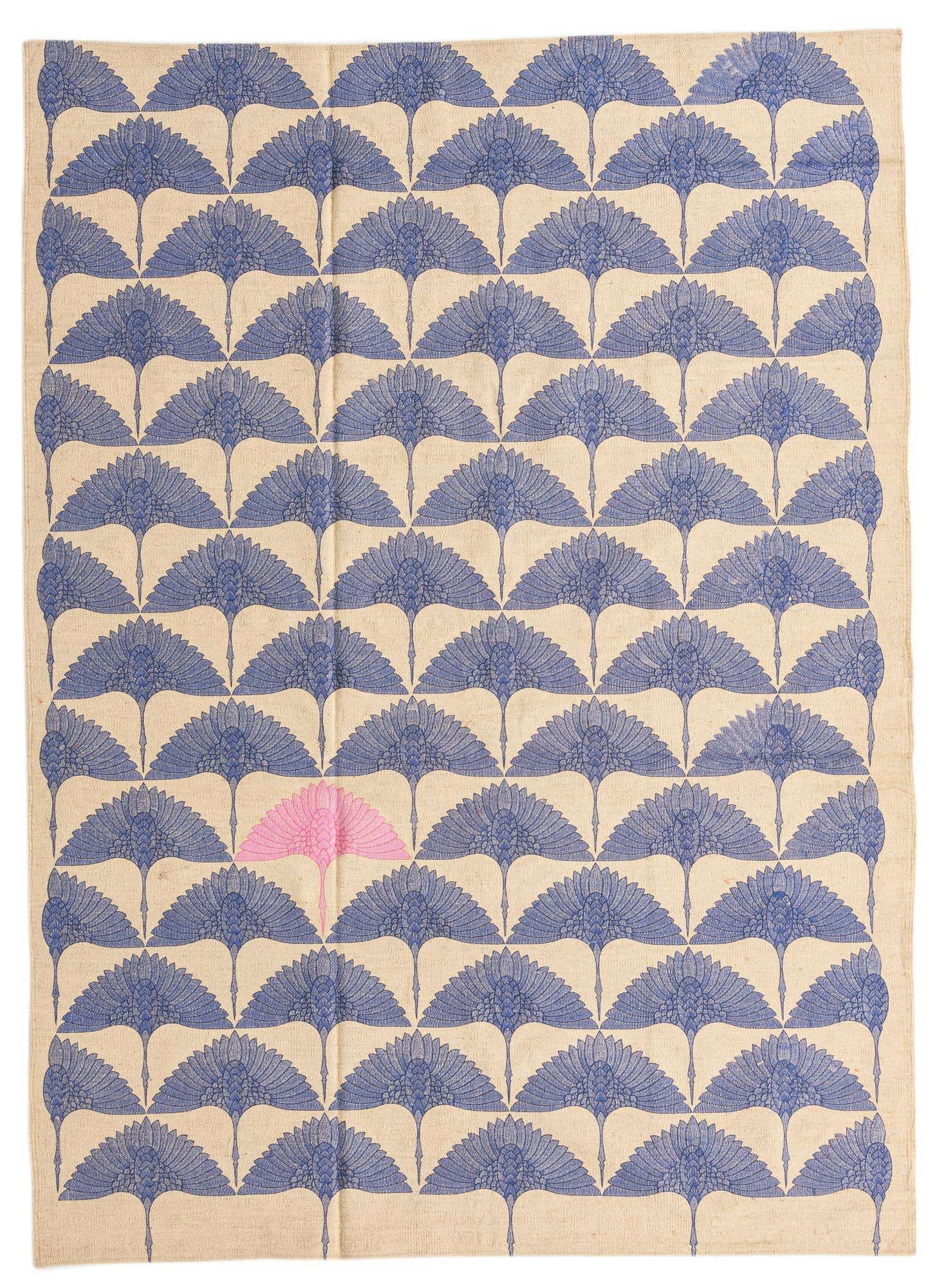 5' 7 x 7' 9 Hand Woven Kilim Modern Wool Rug