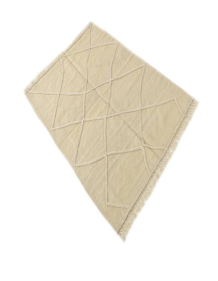 Detail image of 3' 5 x 4' 10  Hand Woven Kilim Modern Wool Rug