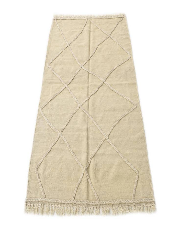 Detail image of 3' 5 x 4' 10  Hand Woven Kilim Modern Wool Rug