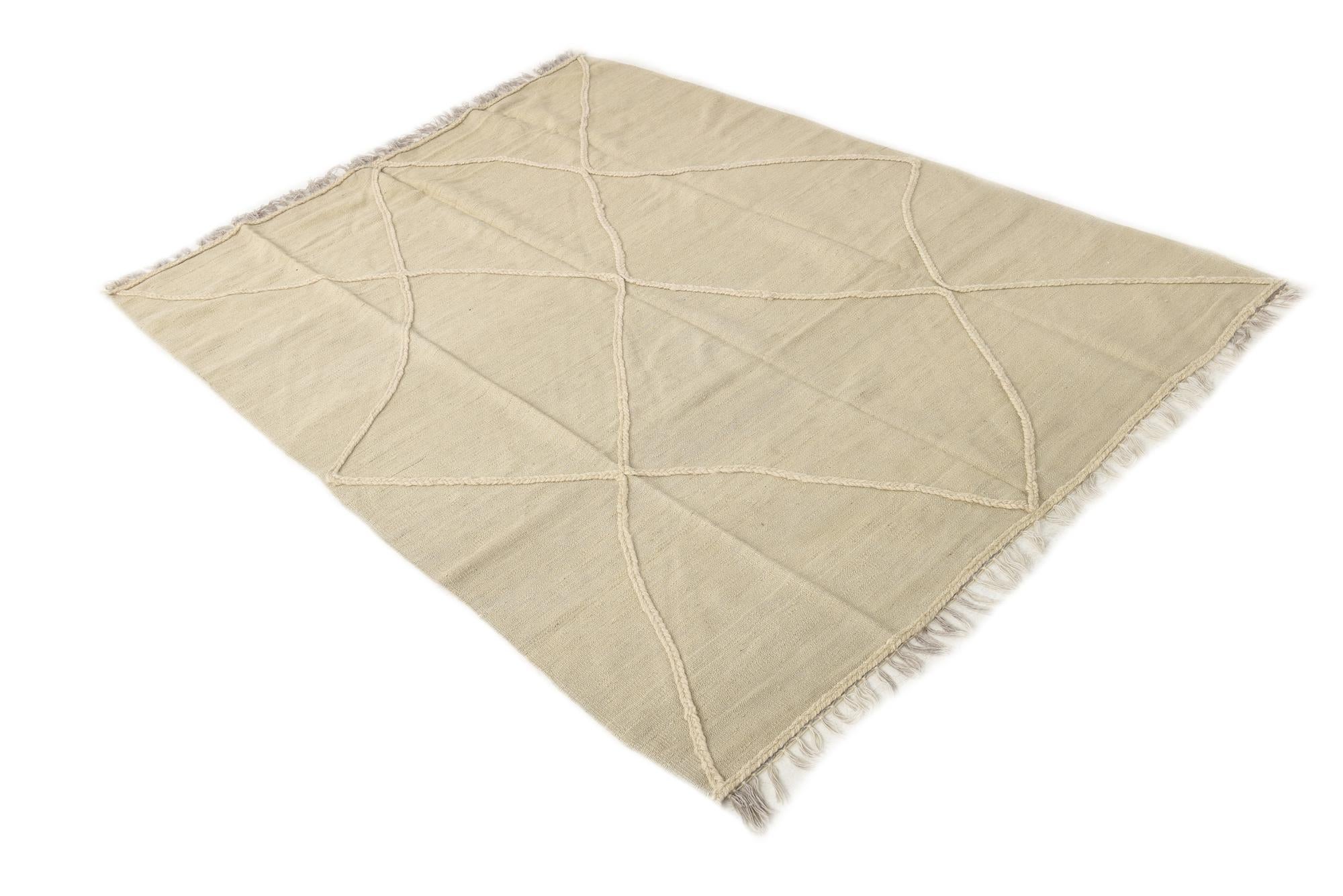 5' x 6' 8 Hand Woven Kilim Modern Wool Rug