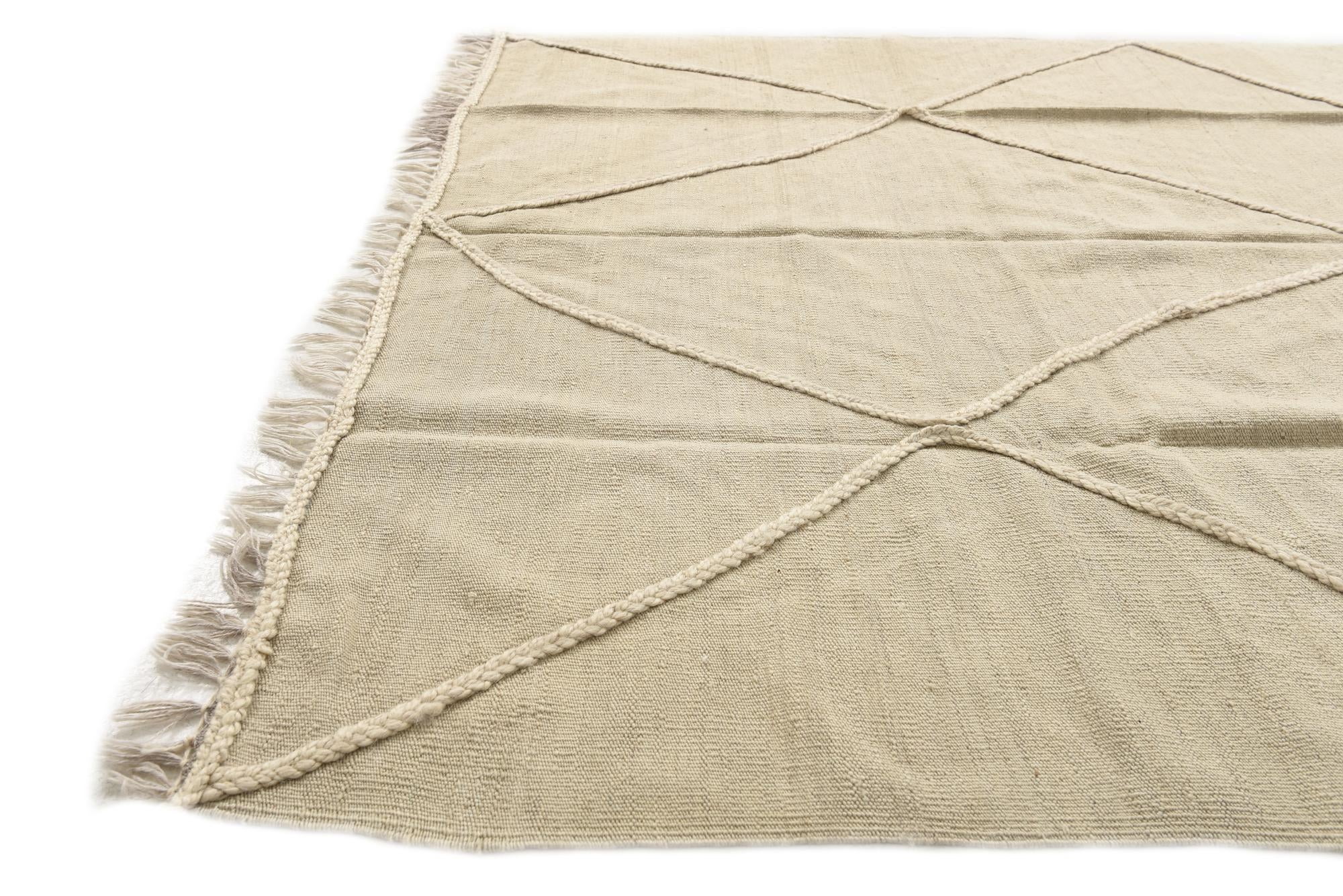 5' x 6' 8 Hand Woven Kilim Modern Wool Rug
