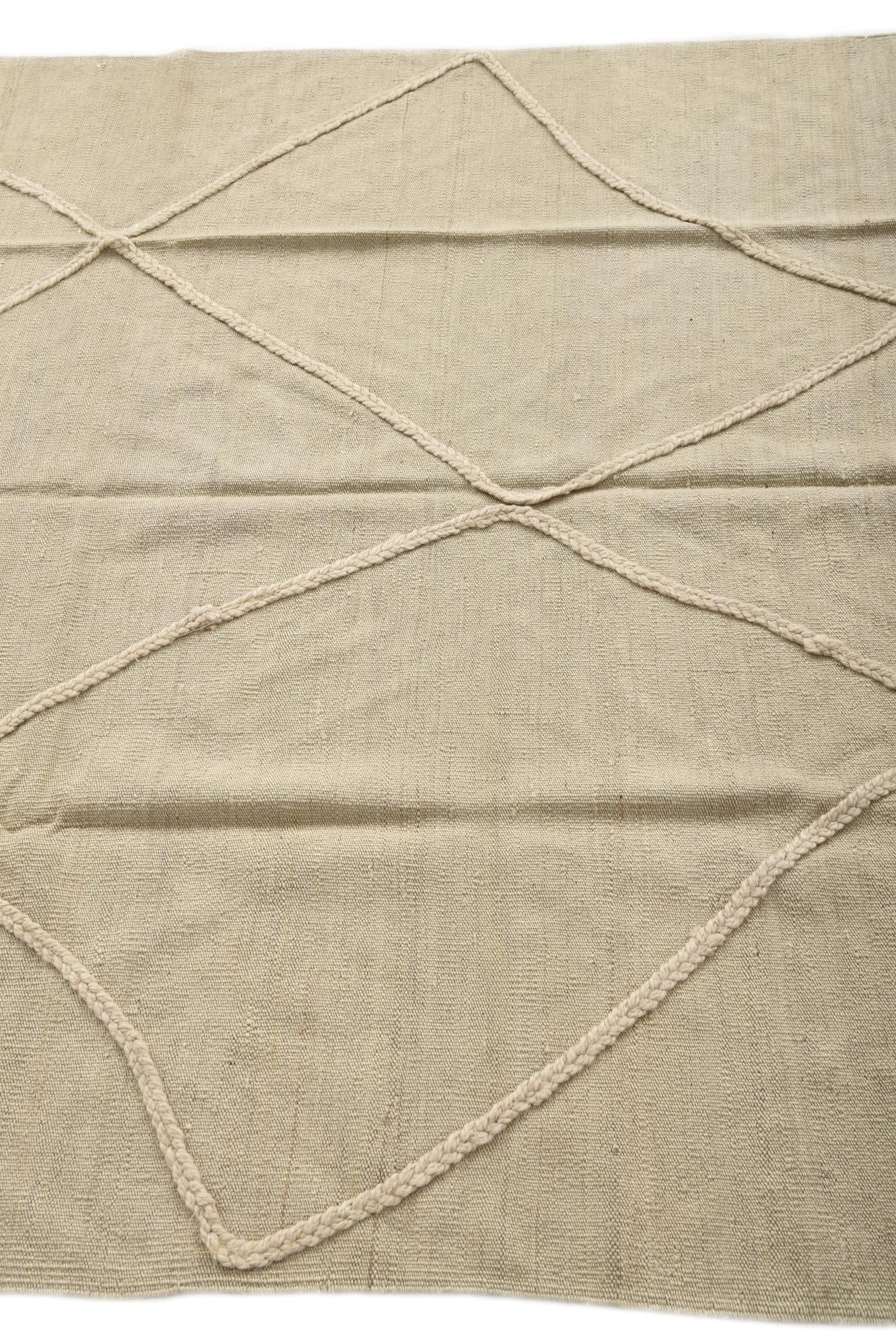 5' x 6' 8 Hand Woven Kilim Modern Wool Rug