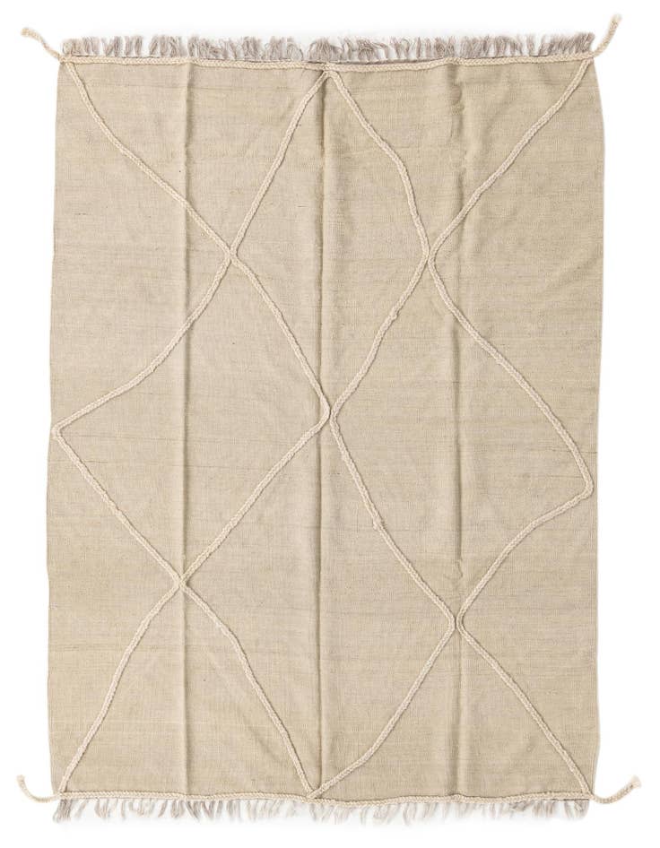 Detail image of 5' x 6' 8 Hand Woven Kilim Modern Wool Rug