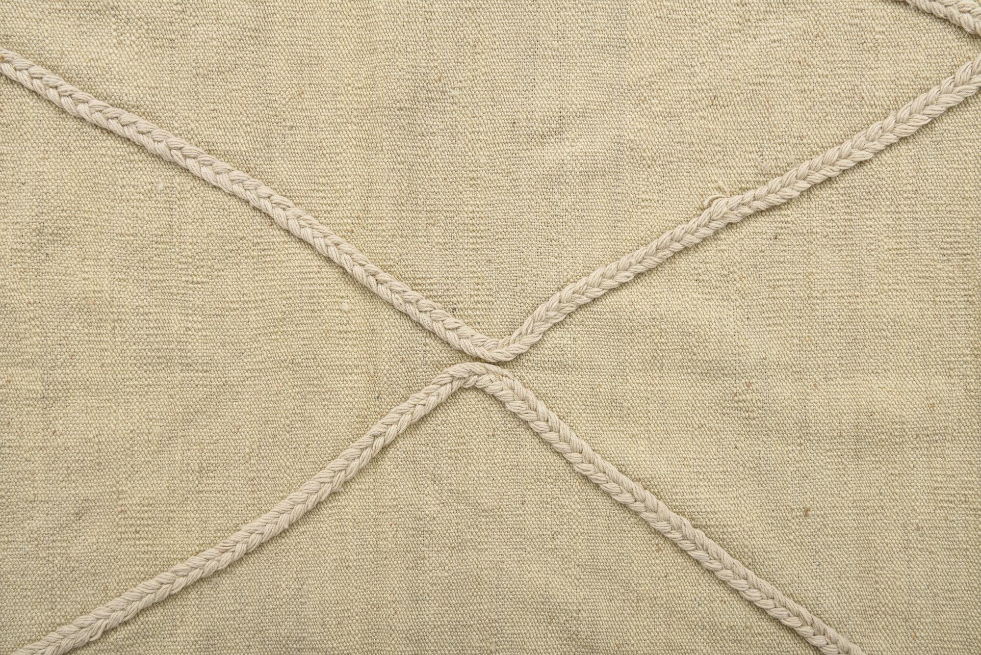 4' 2 x 5' 8 Hand Woven Kilim Modern Wool Rug