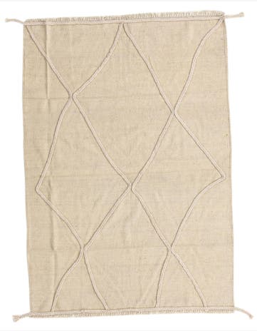 4' 2 x 5' 8 Hand Woven Kilim Modern Wool Rug