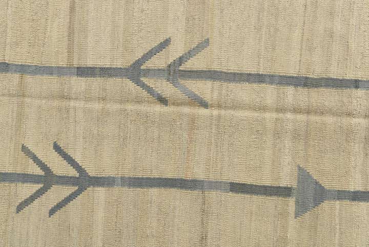 6' 9 x 9' 5 Hand Woven Kilim Modern Wool Rug