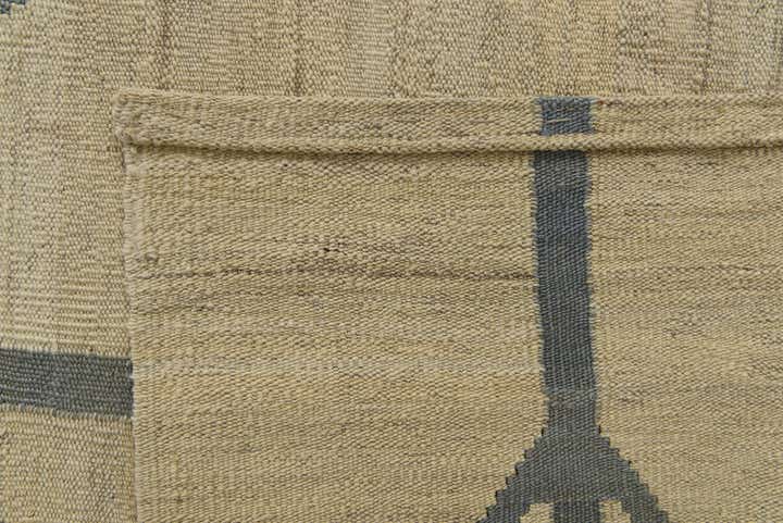 6' 9 x 9' 5 Hand Woven Kilim Modern Wool Rug