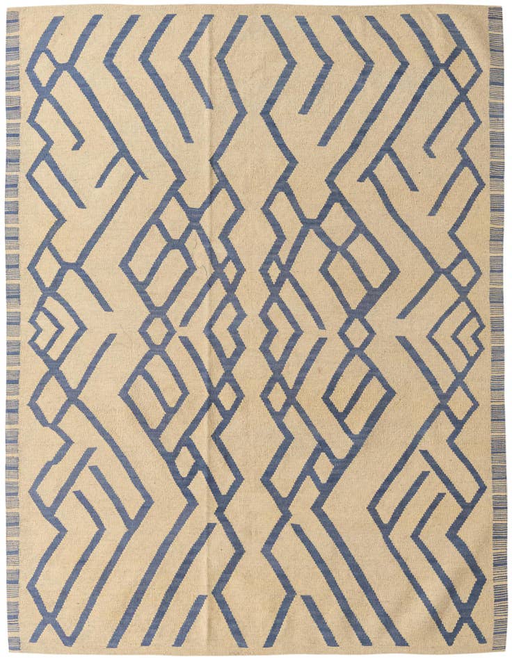 Detail image of 6' 2 x 7' 9 Hand Woven Kilim Modern Wool Rug