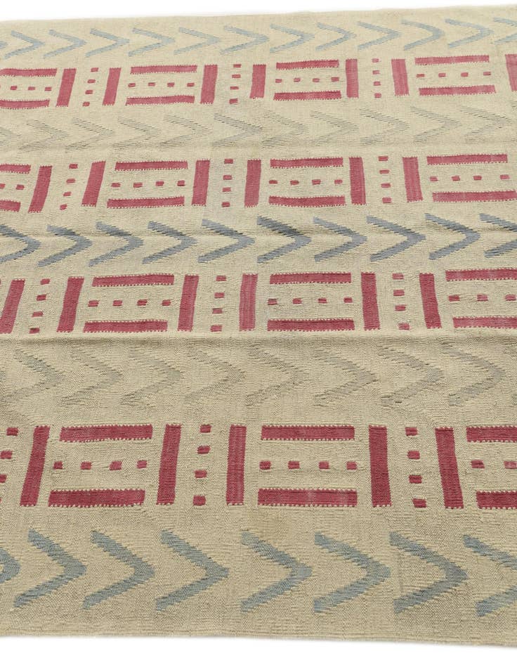 Detail image of 5' 1 x 6' 6  Hand Woven Kilim Modern Wool Rug