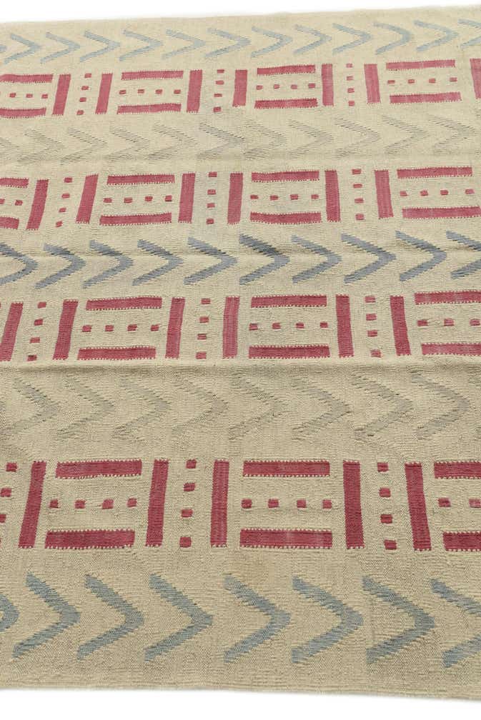 5' 1 x 6' 6 Hand Woven Kilim Modern Wool Rug