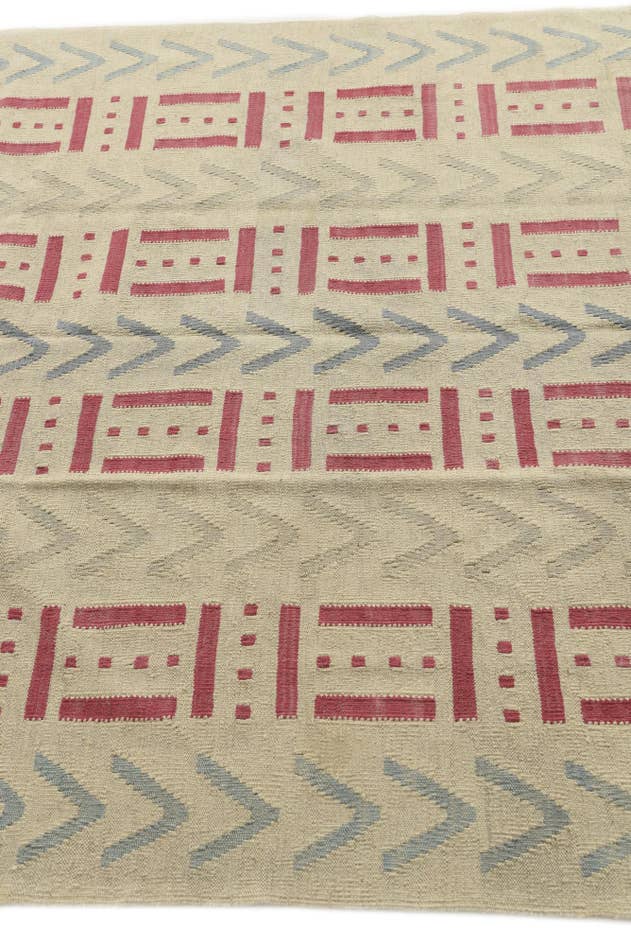 Detail image of 5' 1 x 6' 6 Hand Woven Kilim Modern Wool Rug