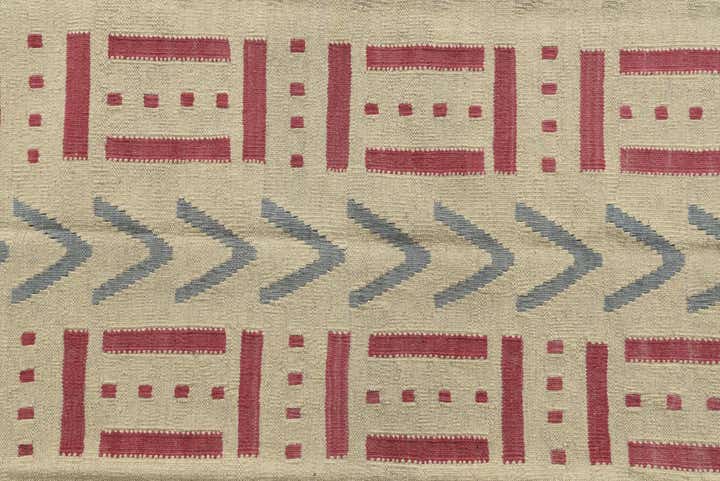 5' 1 x 6' 6 Hand Woven Kilim Modern Wool Rug