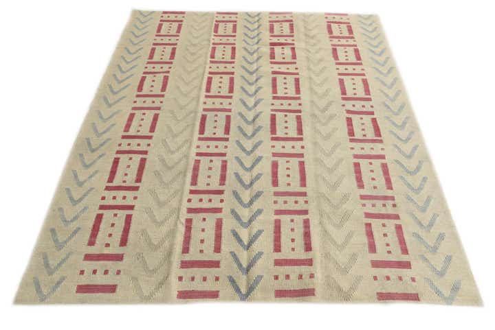 5' 2 x 6' 2 Hand Woven Kilim Modern Wool Rug