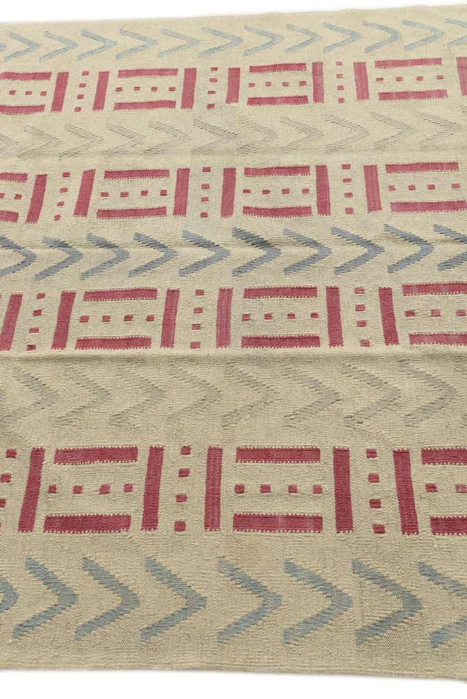 5' 2 x 6' 2 Hand Woven Kilim Modern Wool Rug