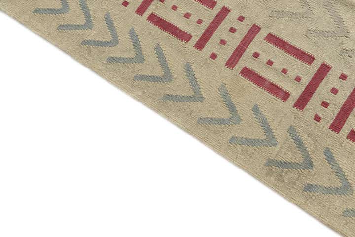 5' 2 x 6' 2 Hand Woven Kilim Modern Wool Rug