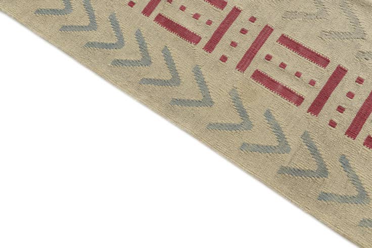 Detail image of 5' 2 x 6' 2 Hand Woven Kilim Modern Wool Rug