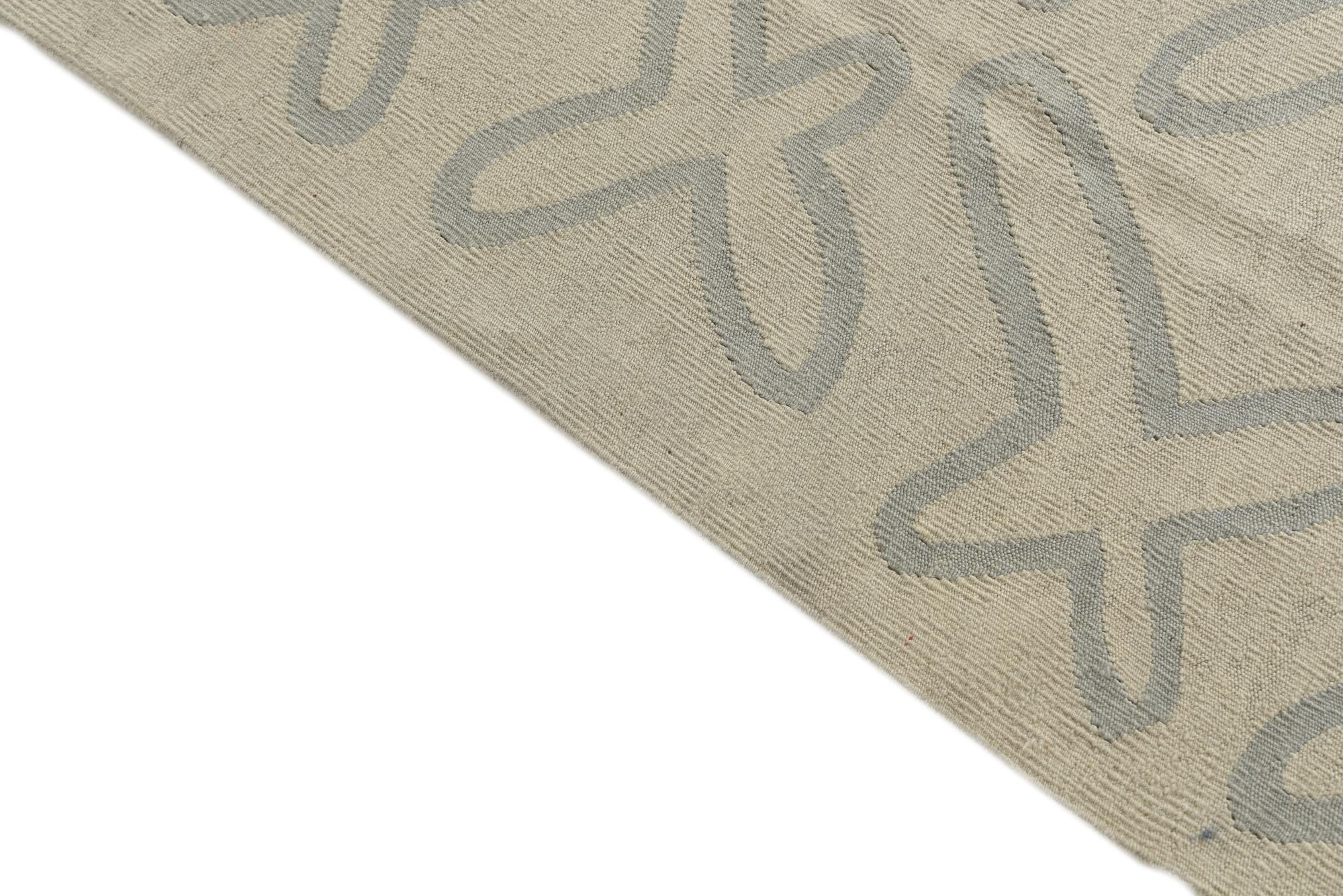 5' 1 x 6' 5 Hand Woven Kilim Modern Wool Rug