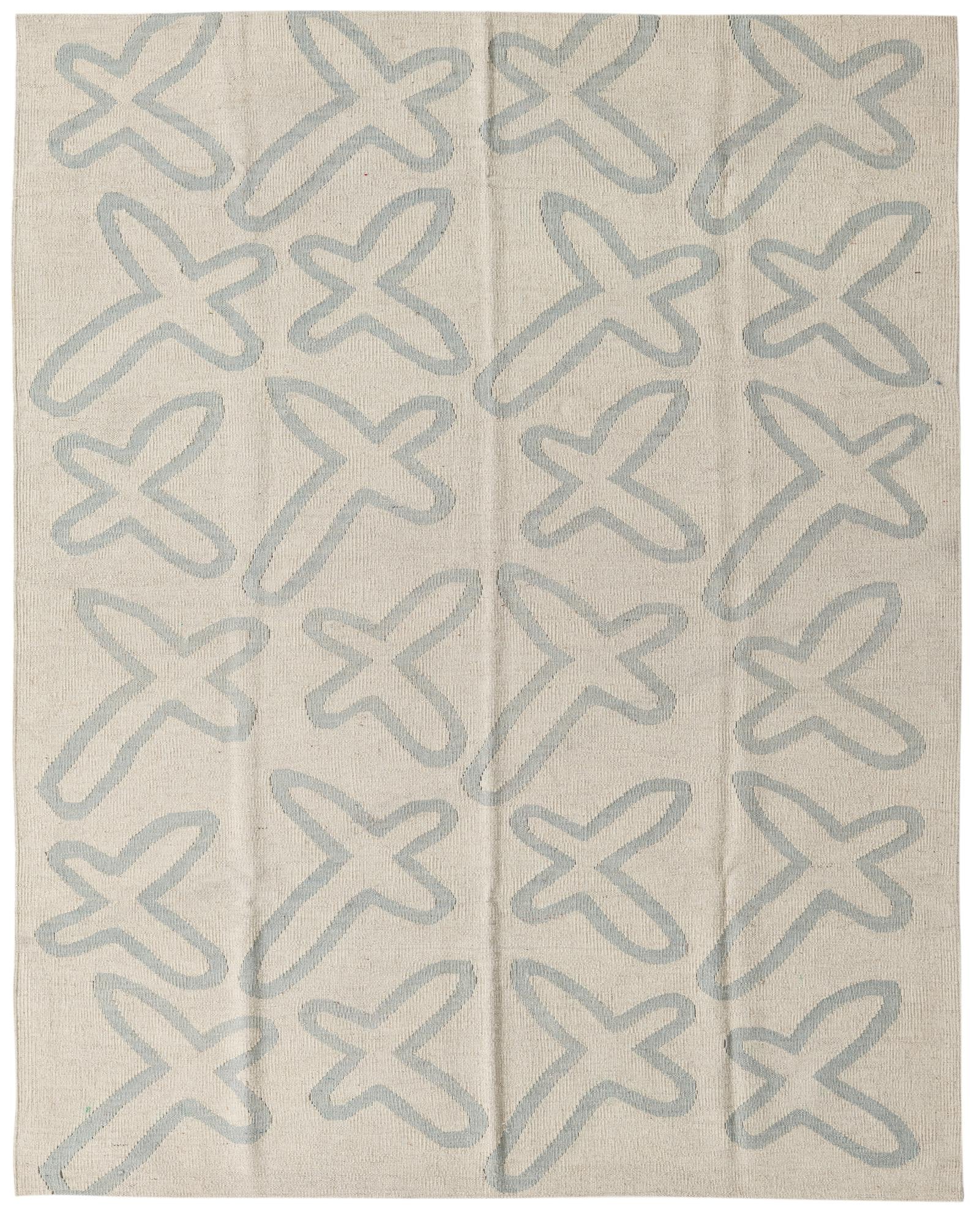 5' 1 x 6' 5 Hand Woven Kilim Modern Wool Rug