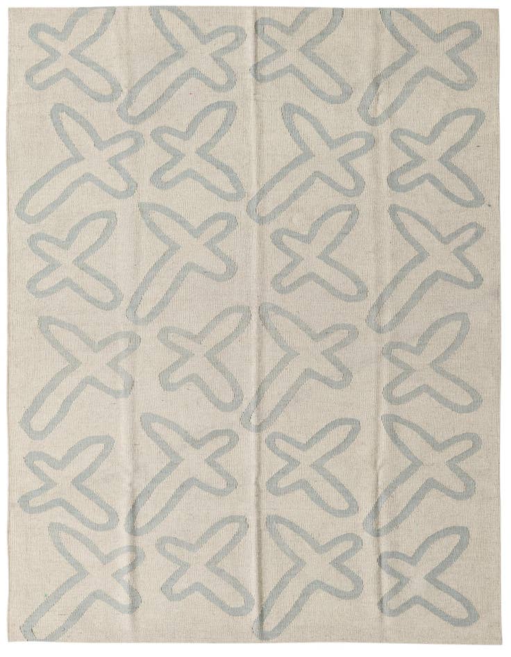 Detail image of 5' 1 x 6' 5 Hand Woven Kilim Modern Wool Rug