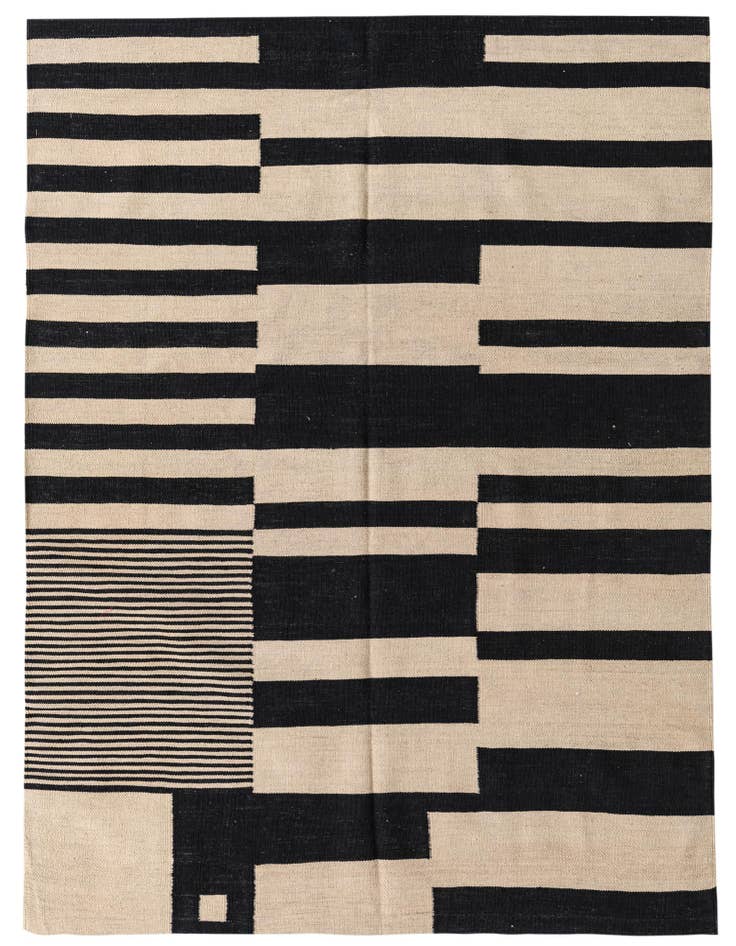 Detail image of 5' x 7' Hand Woven Kilim Modern Wool Rug