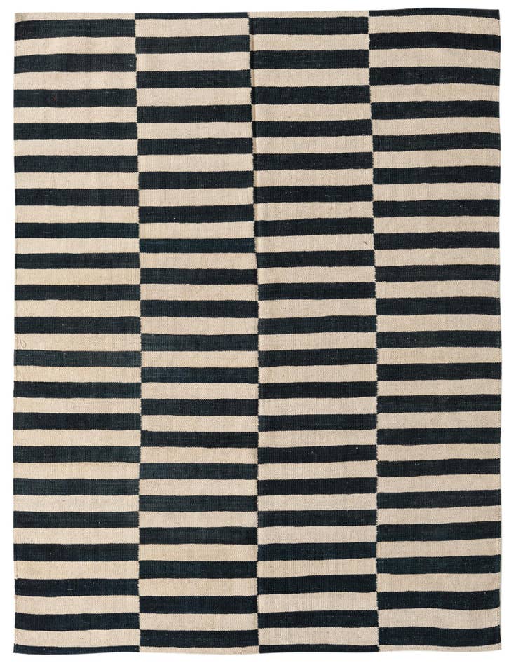 Detail image of 5' x 6' 4 Hand Woven Kilim Modern Wool Rug