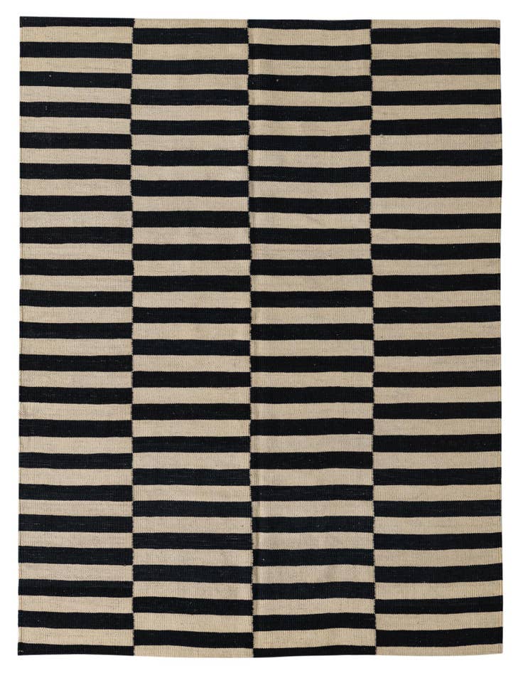 Detail image of 5' 1 x 6' 3 Hand Woven Kilim Modern Wool Rug