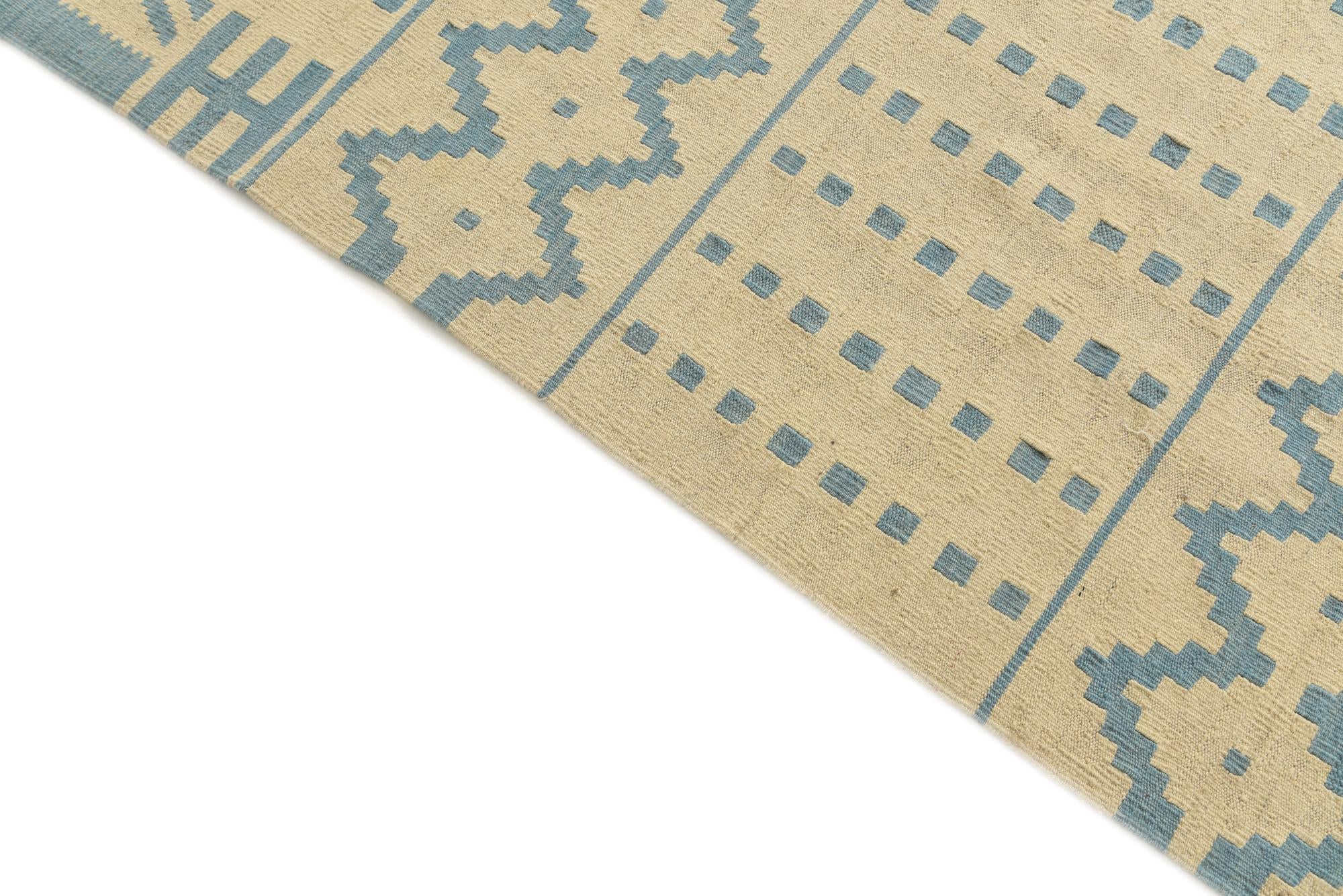 6' 6 x 9' 6 Hand Woven Kilim Modern Wool Rug