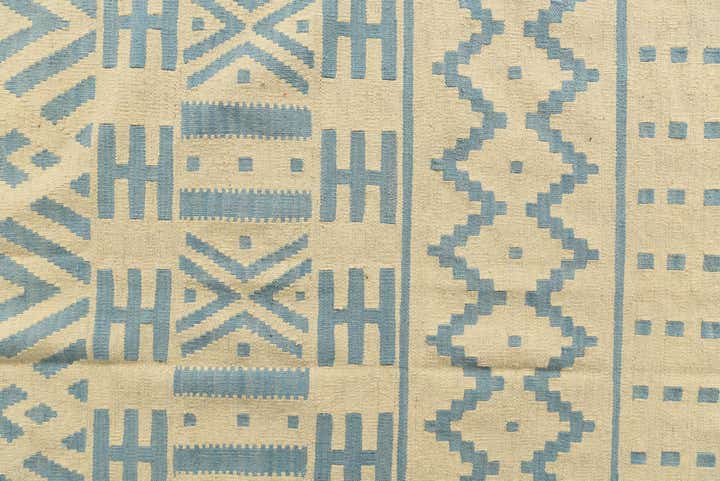 6' 6 x 9' 6 Hand Woven Kilim Modern Wool Rug