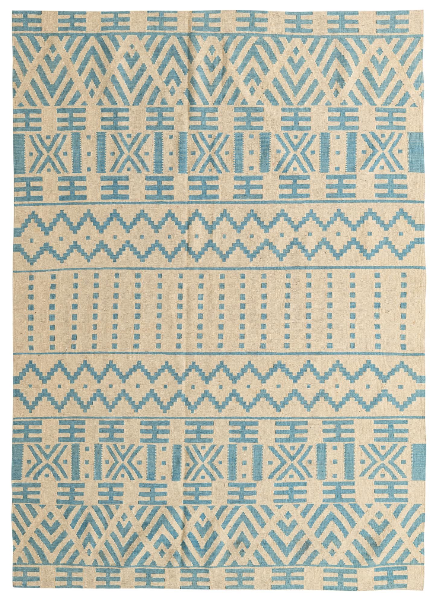 6' 6 x 9' 6 Hand Woven Kilim Modern Wool Rug