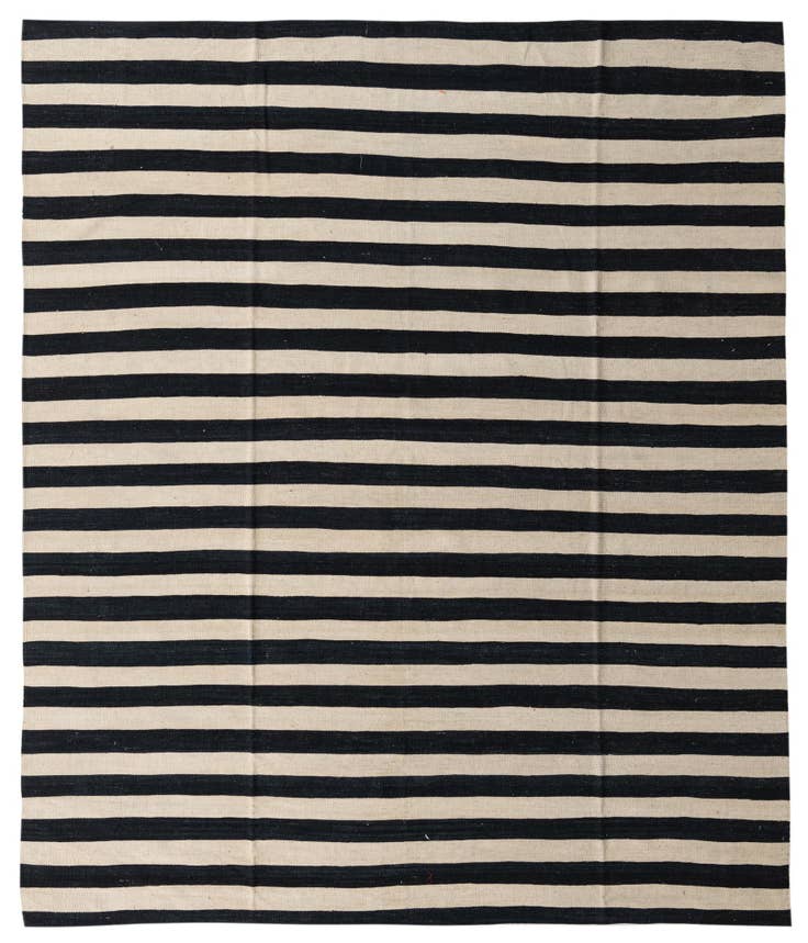 Detail image of 8' 3 x 9' 9 Hand Woven Kilim Modern Wool Rug