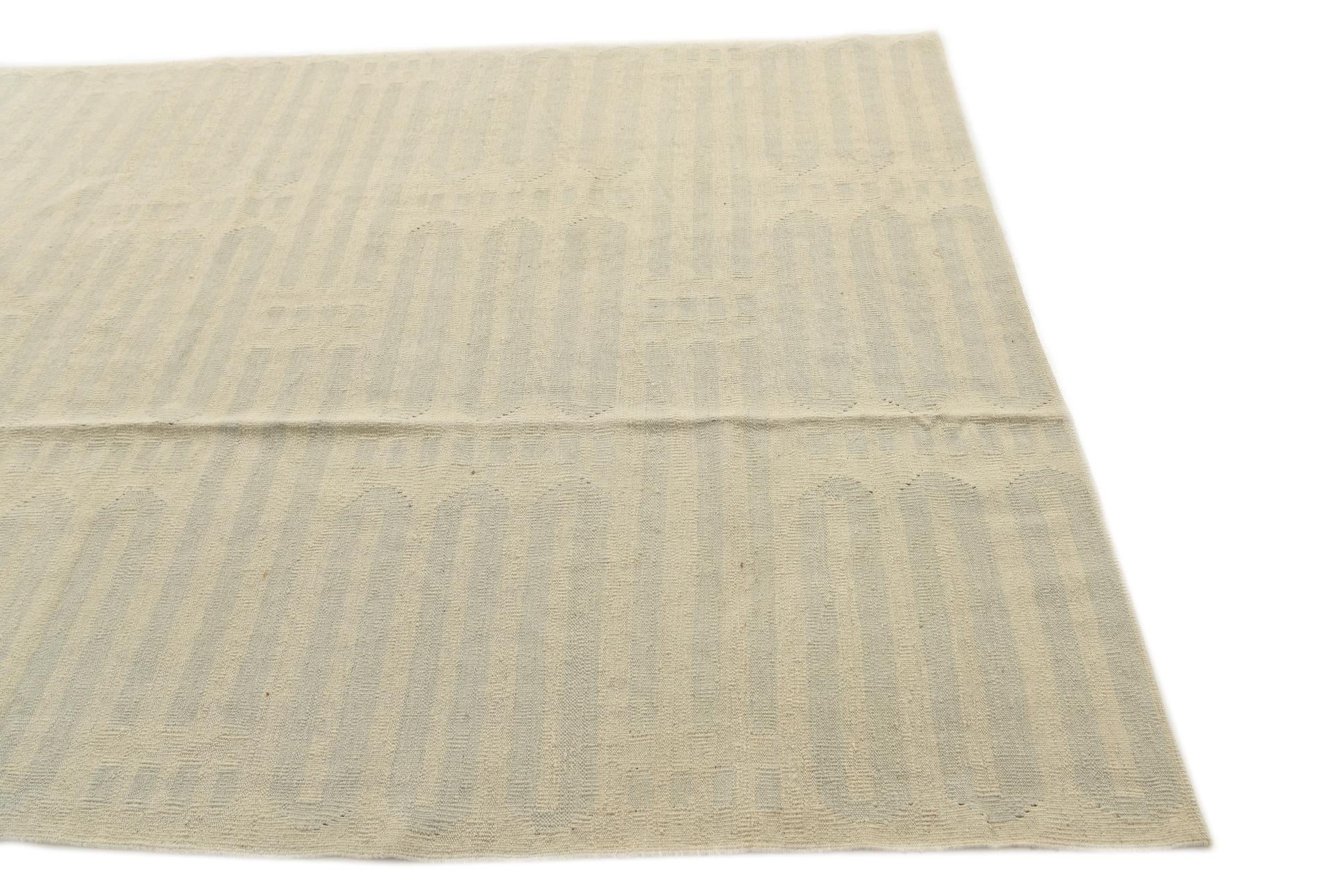 5' 9 x 7' 7 Hand Woven Kilim Modern Wool Rug