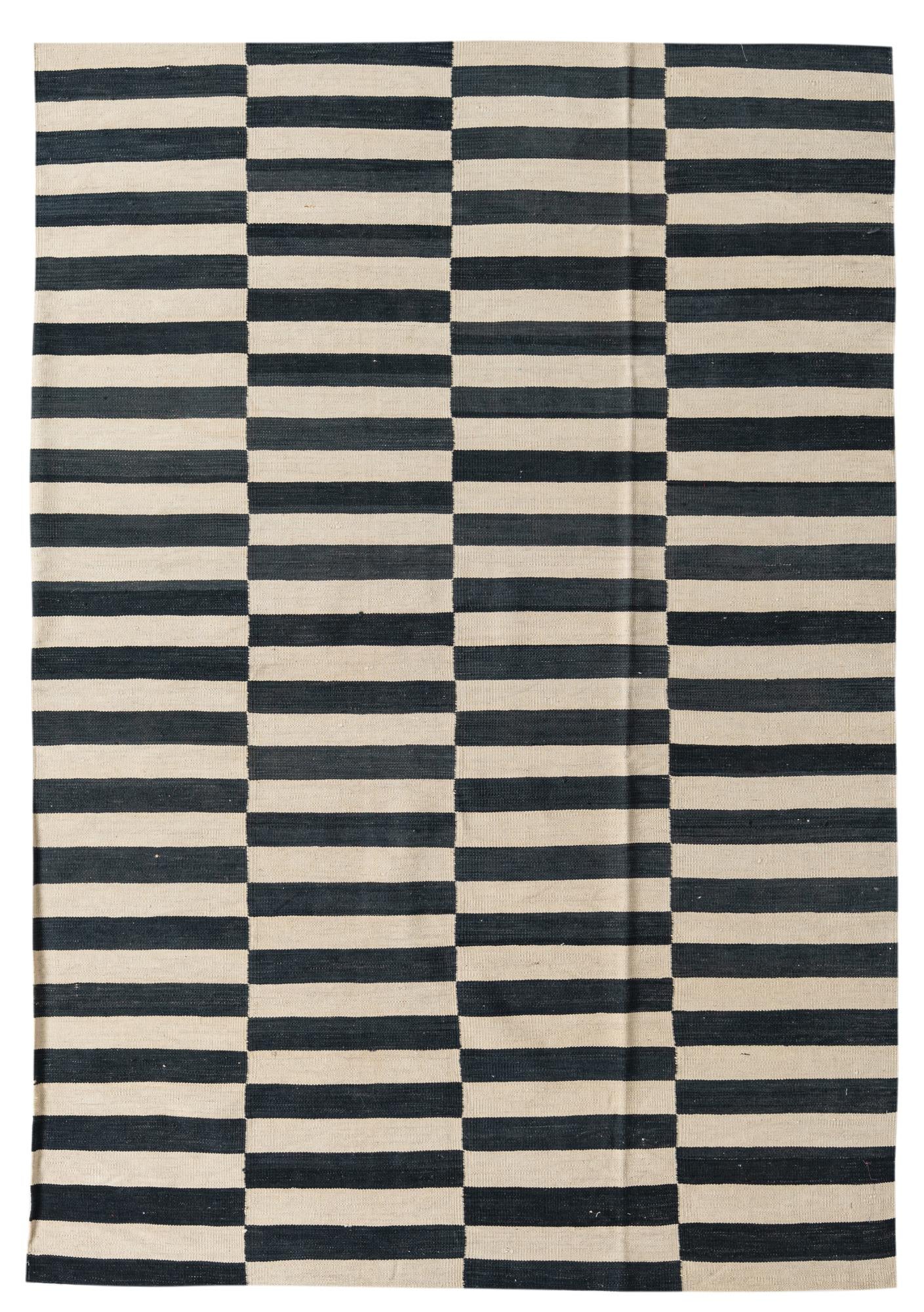 5' 4 x 7' 8 Hand Woven Kilim Modern Wool Rug