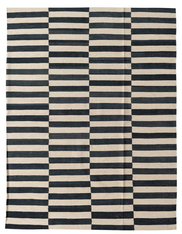 Detail image of 5' 4 x 7' 8 Hand Woven Kilim Modern Wool Rug