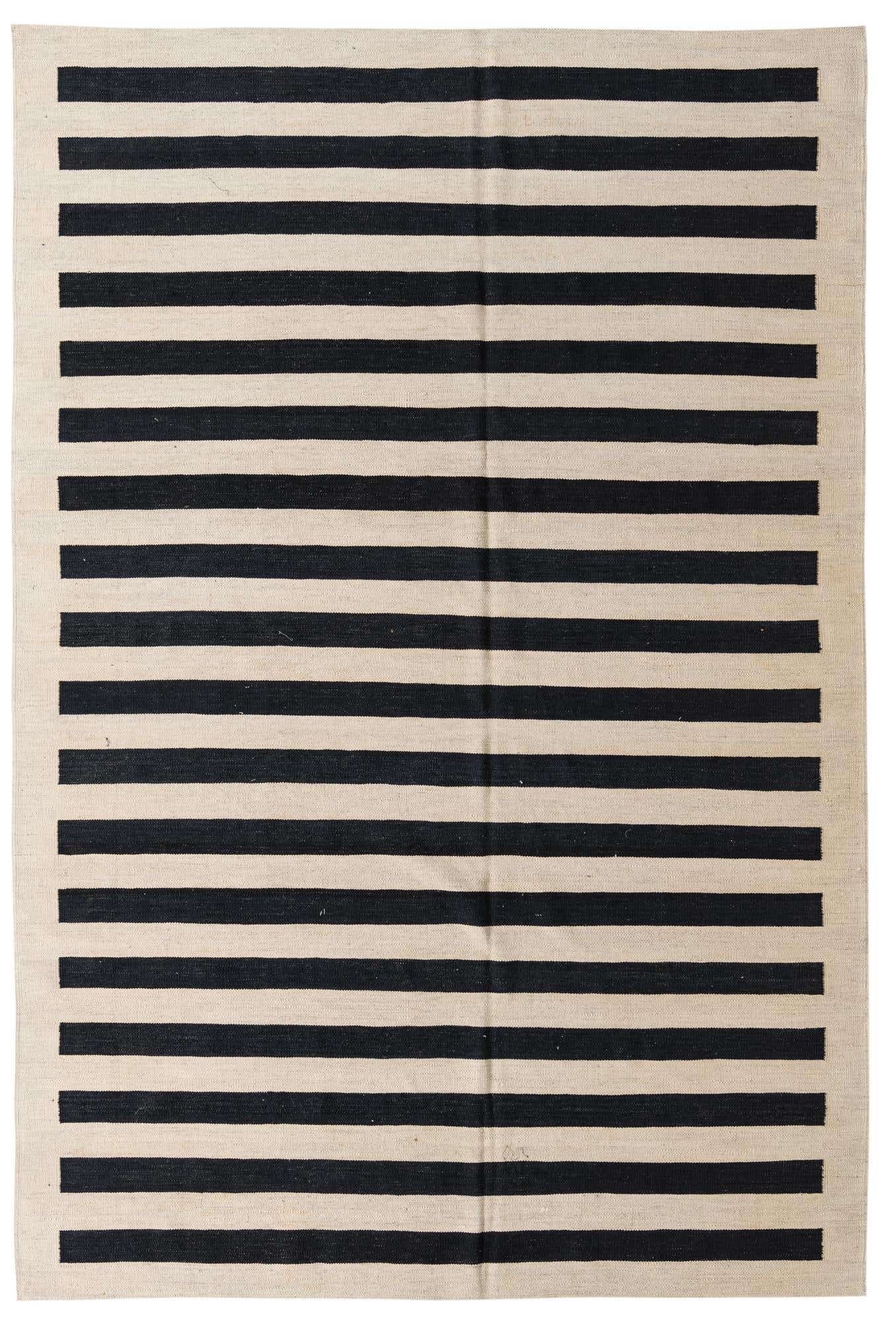 6' 8 x 9' 8 Hand Woven Kilim Modern Wool Rug