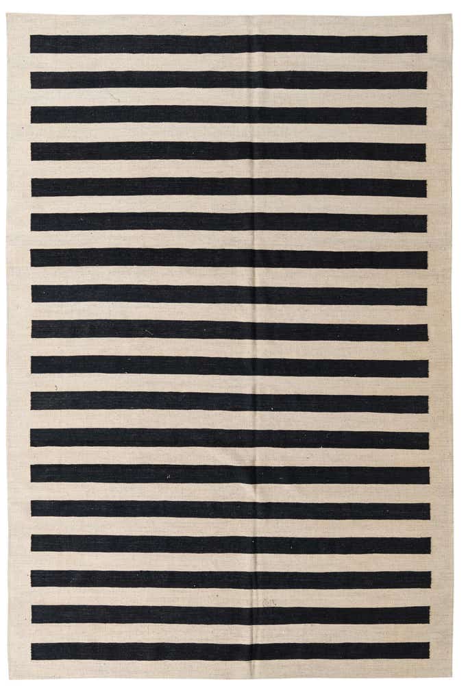 6' 8 x 9' 8 Hand Woven Kilim Modern Wool Rug