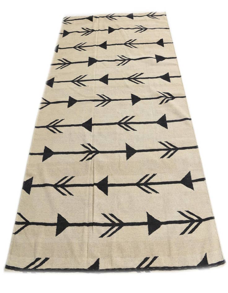 Detail image of 6' x 7' 4  Hand Woven Kilim Modern Wool Rug