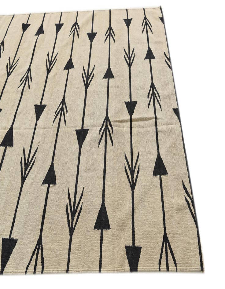 Detail image of 6' x 7' 4  Hand Woven Kilim Modern Wool Rug