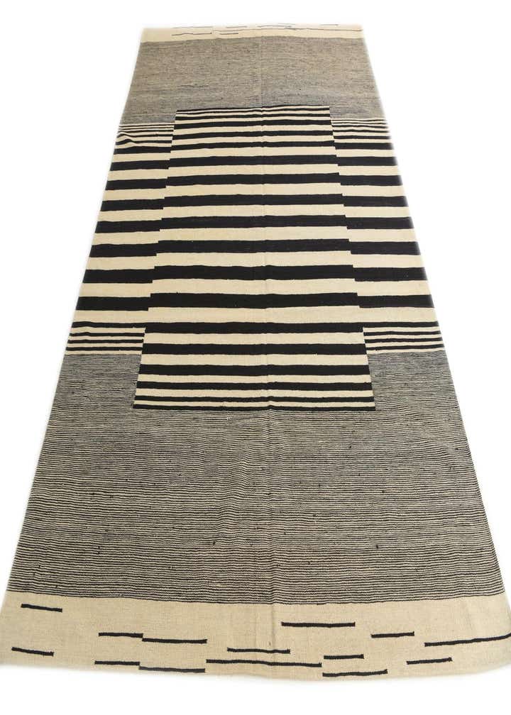 7' x 9' 8 Hand Woven Kilim Modern Wool Rug