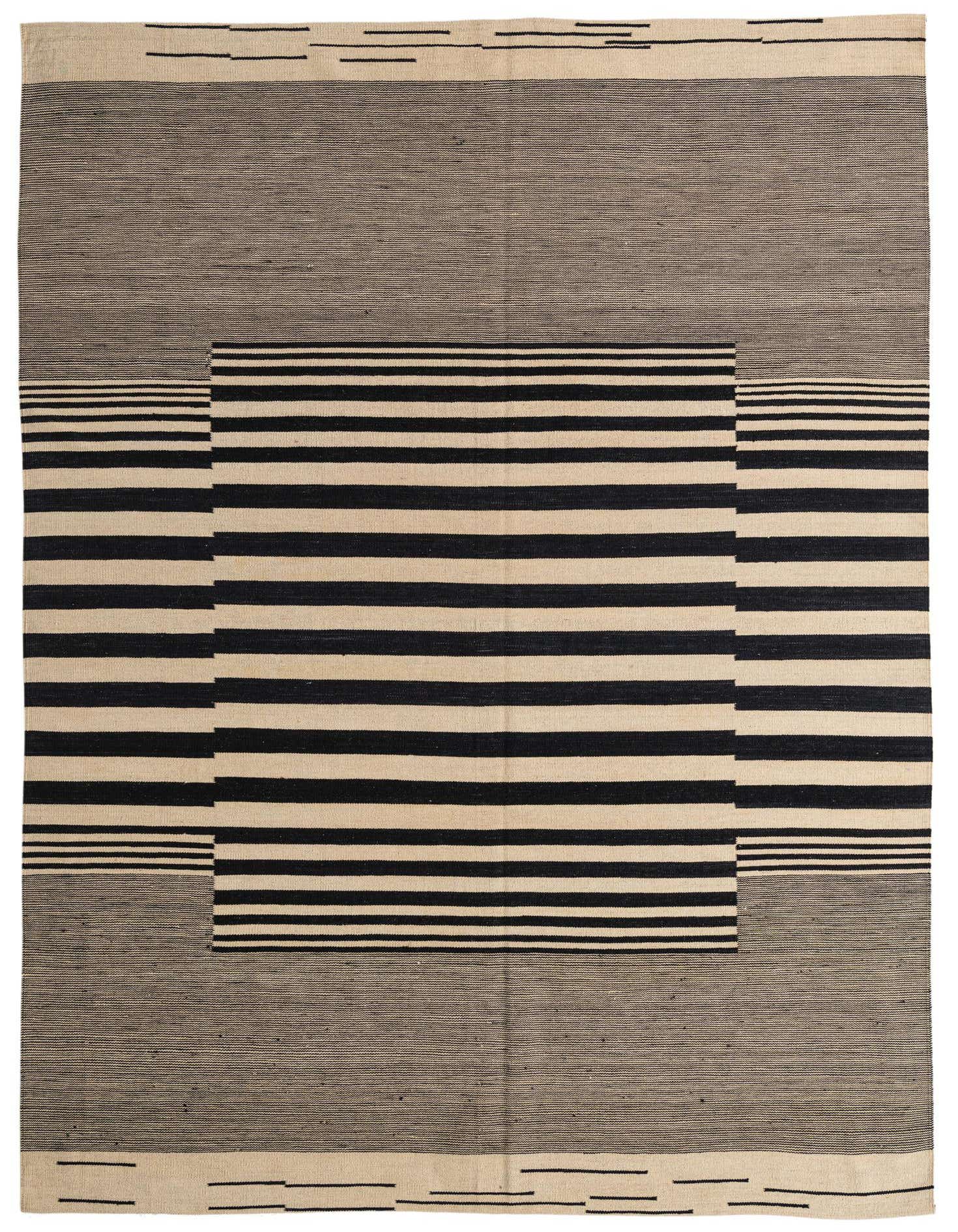 7' x 9' 8 Hand Woven Kilim Modern Wool Rug