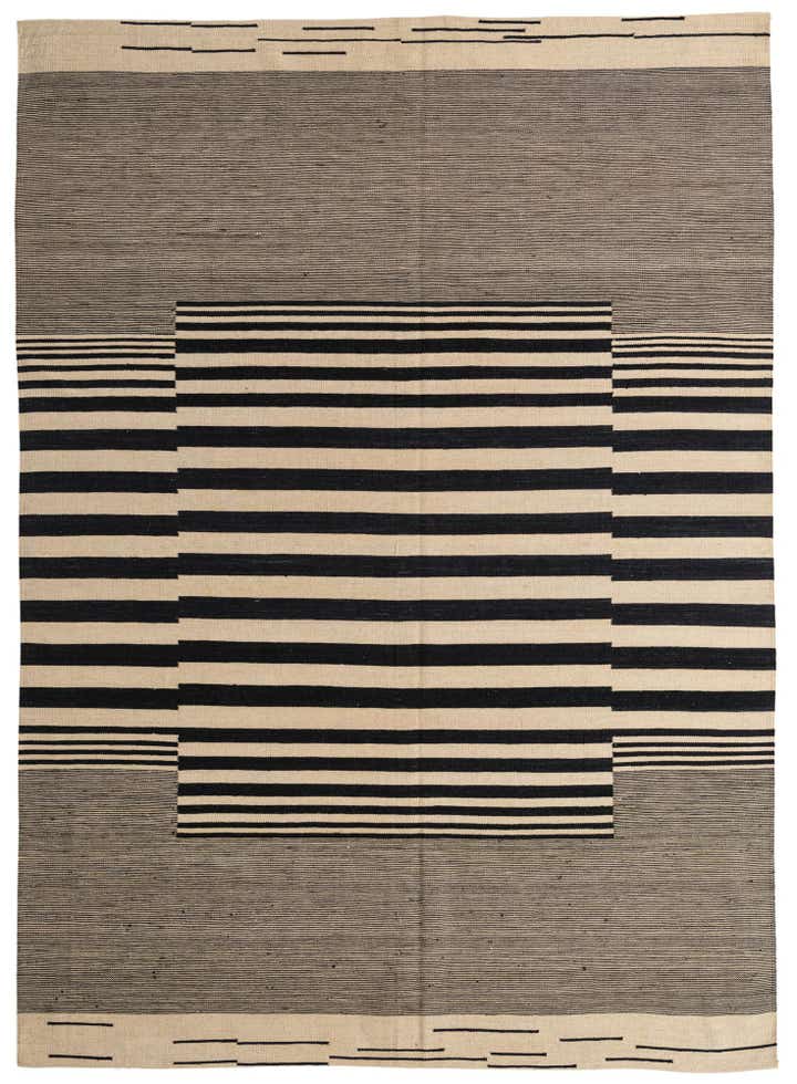 7' x 9' 8 Hand Woven Kilim Modern Wool Rug