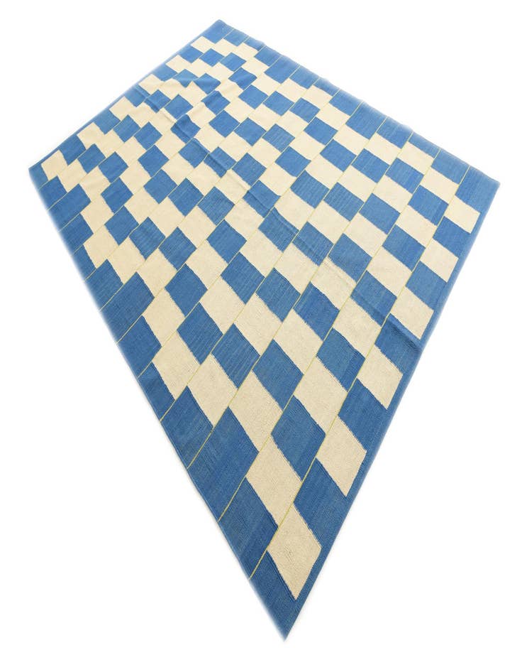 Detail image of 7' 2 x 9' 8  Hand Woven Kilim Modern Wool Rug