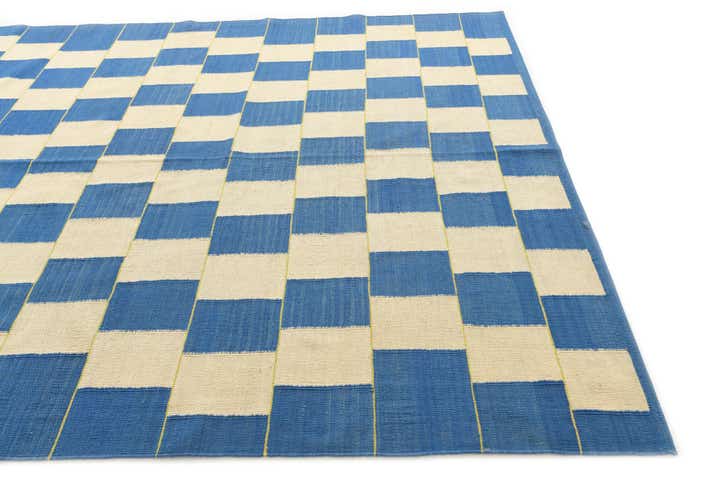 7' 2 x 9' 8 Hand Woven Kilim Modern Wool Rug