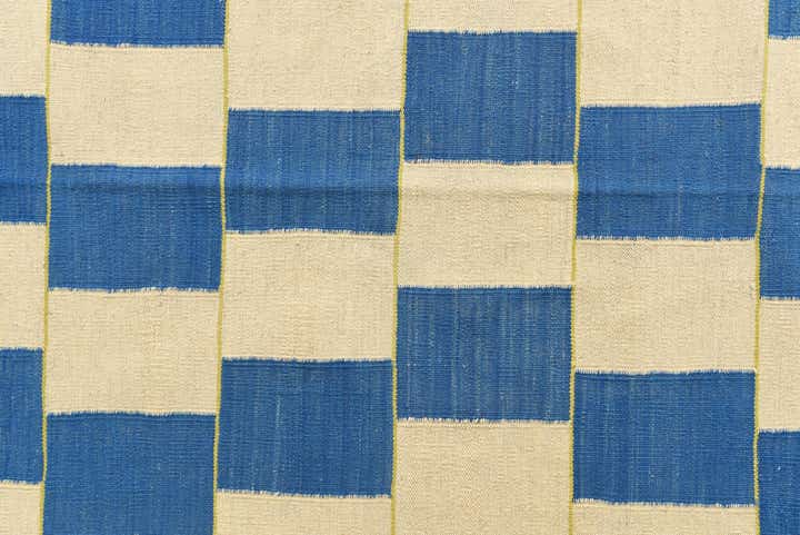 7' 2 x 9' 8 Hand Woven Kilim Modern Wool Rug