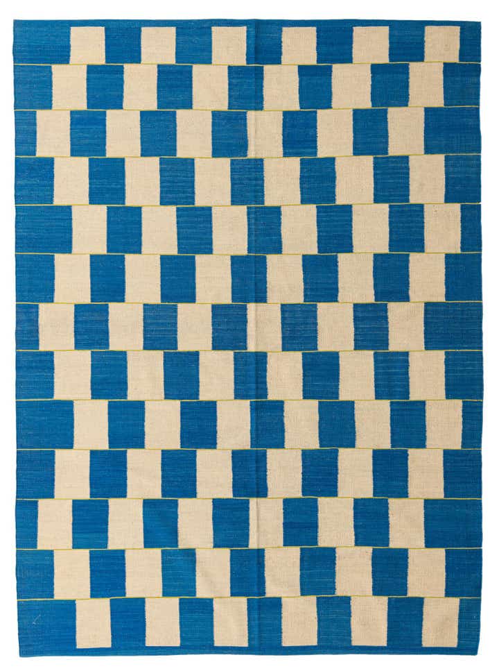 7' 2 x 9' 8 Hand Woven Kilim Modern Wool Rug