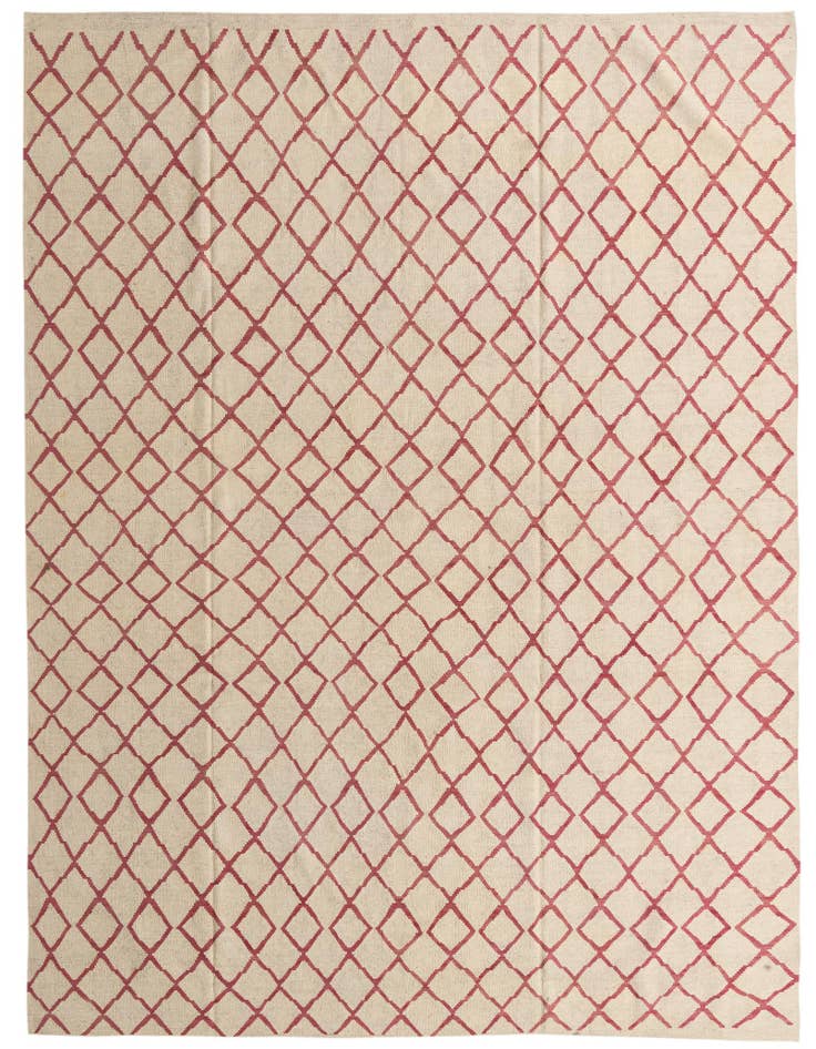 Detail image of 8' 10 x 11' 3 Hand Woven Kilim Modern Wool Rug