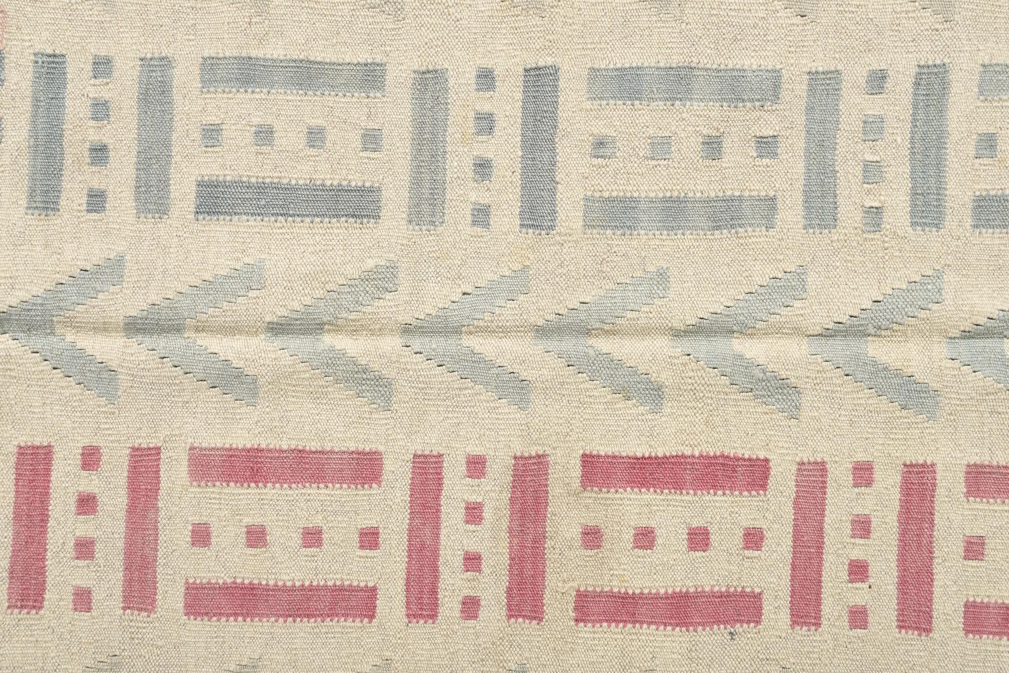 4' 10 x 6' 5 Hand Woven Kilim Modern Wool Rug